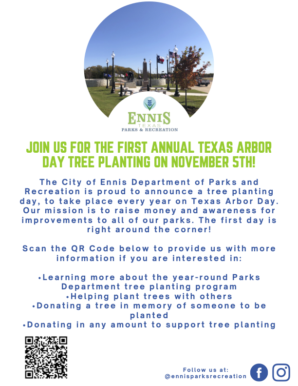 Official Website for the City of Ennis, Texas - Parks and Recreation