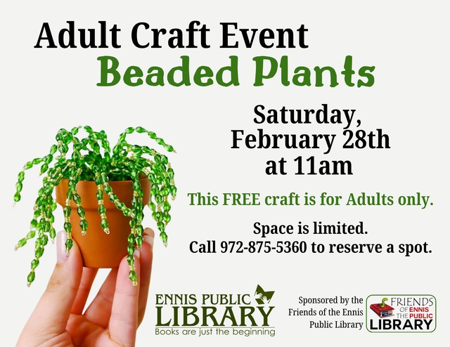 Official Website for the City of Ennis, Texas - Adult Craft Event ...